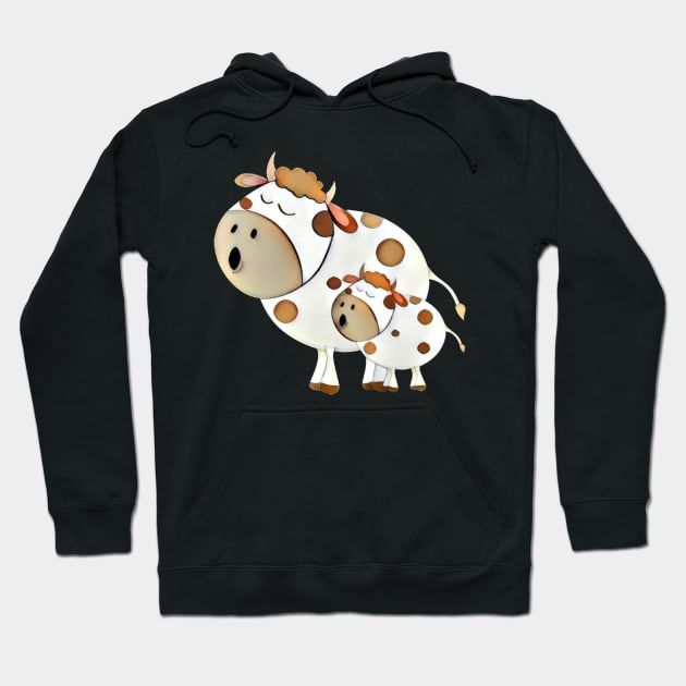 Moo Cows Hoodie by AlondraHanley